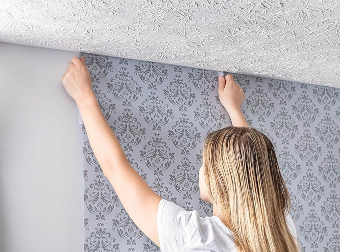 EasyLiner Peel & Stick Decor Removable Peel and Stick Wallpaper - Self Adhesive Decorative Shelf Paper for Cabinets, Walls, Resurfacing Projects - Adhesive Shelf Liner - 20in x 18ft - Victorian Print