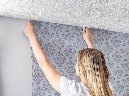 EasyLiner Peel & Stick Decor Removable Peel and Stick Wallpaper - Self Adhesive Decorative Shelf Paper for Cabinets, Walls, Resurfacing Projects - Adhesive Shelf Liner - 20in x 18ft - Victorian Print