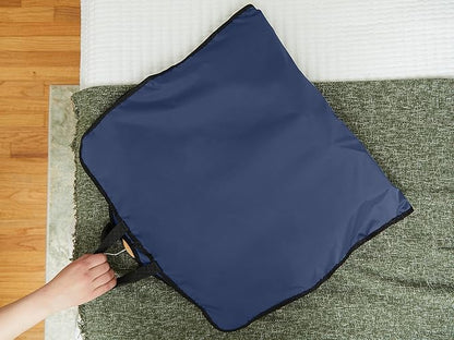 Covermates Keepsakes Garment Bag Set - Premium Polyester - Full Length Zipper - ID Window - Carrying Handles - Closet Storage, Blue