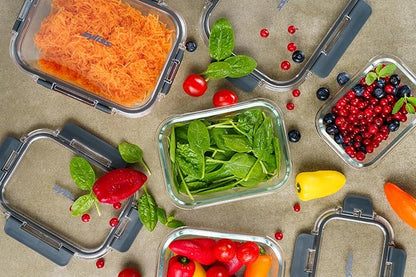 Zyliss Glass Food Storage Container 12.5oz, Shatter Resistant Borosilicate Glass, Airtight Leakproof Tritan Lid, BPA Free, Microwave, Freezer & Dishwasher Safe