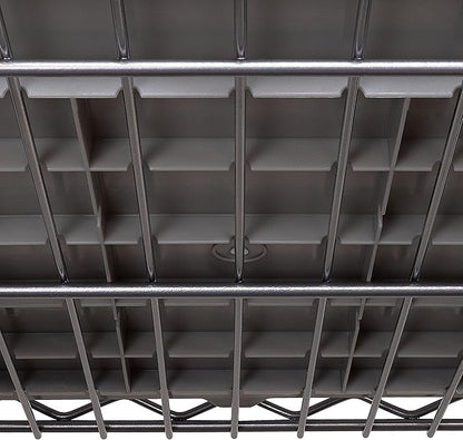Seville Classics Heavy Duty NSF Bin Rack Solid Steel Wire Shelving Storage Unit, Patented Organizer for Garage, Warehouse, Office, Restaurant, Classroom, Kitchen, Gray, Includes 12 Bins
