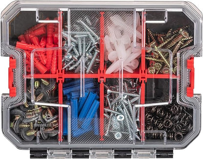 CRAFTSMAN VERSASTACK Storage Organizer, Small Parts Organizer, 8 Compartments, Lid Includes Secure Latch (CMST17827)