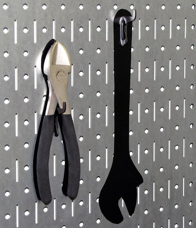 Wall Control Pegboard Basic Utility Tool Storage Pegboard Organizer with Black Accessories