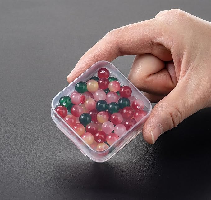 31 PCS Bead Organizer Box, Small Clear Plastic Bead Storage Cases, Rectangle Storage Containers, Suitable for Making Bracelets, DIY Jewelry Crafts, Nail Art, Small Item Organizer
