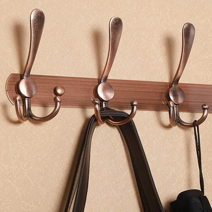 WEBI Coat Rack Wall Mount,Coat Hanger Wall,Coat Hooks Wall Mounted with 5 Hooks for Hanging Clothes,Hats,Jacket,Antique Copper,2 Packs