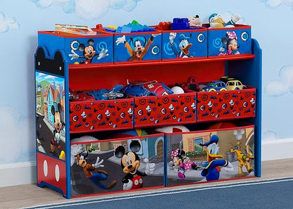 Disney Mickey Mouse Deluxe 9 Bin Design and Store Toy Organizer by Delta Children, Greenguard Gold Certified