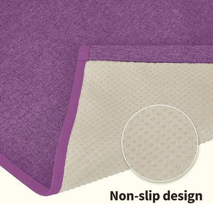 Teniux Remote Control Holder Armchair Caddy for Recliner Couch, Non-Slip Armrest Organizer with 5 Pockets for Magazine, Tablet, Phone, iPad (Purple)