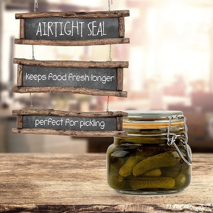 Galashield Glass Jars with Lids 16 oz Food Storage Jars with Airtight Lids Leak Proof Glass Canisters Kitchen Jars