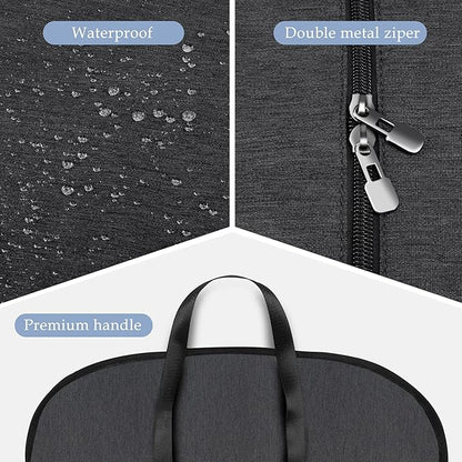 Heavy Duty Waterproof Garment Bag for Travel, Tear Resistance Suit Bag for Men Travel for Suits, Tuxedos, Coats, Uniform. 42 inch, Darkgrey, 2 Pack.…