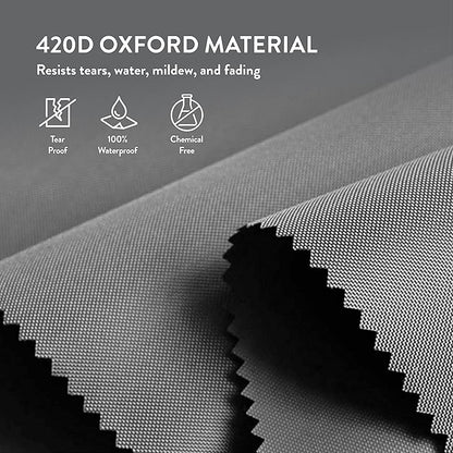 ZOBER 2 Pack Oxford Christmas Wreath Storage Container 36 Inch - Wreath Bag for Artificial Wreaths Box - Waterproof Fabric, Dual Zippered Wreaths Storage Bag With Strong Durable Handles - Gray