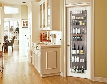 Over the Door Pantry Organizer - 9-Tier Organizer for Bathroom, Closet, or Kitchen Storage - Pantry Organizers and Storage by Home-Complete (White)