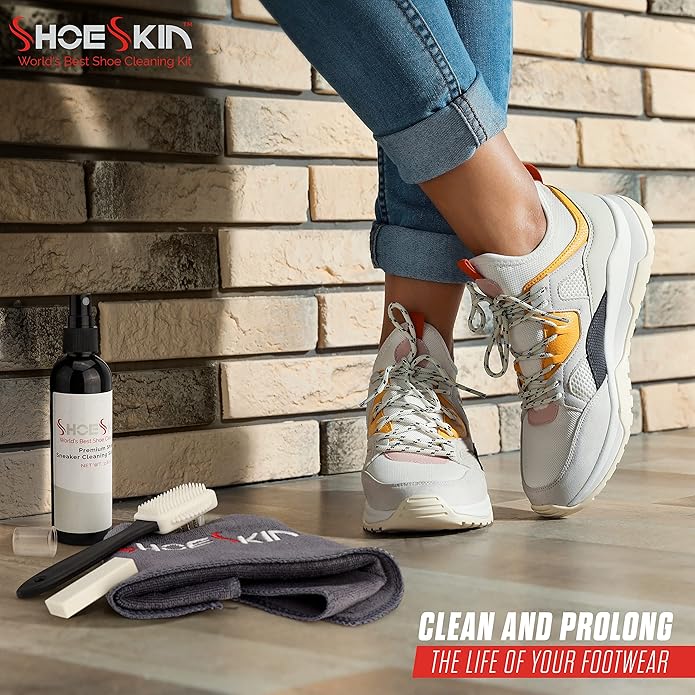 Premium Shoe Cleaner Kit - Tennis Shoes Cleaner, Sneaker Cleaner Kit, Dress Shoes, Boots, and all Shoe Types will Look Like New!