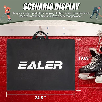 Ealer HAG301 Hockey Individual Garment Bag, Heavy Duty Hanging Travel Bag - Black Suit Bag