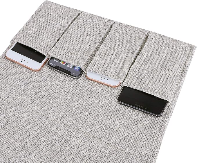 IPENNY Couch Sofa Armrest Organiser Chair TV Remote Holder Bed Storage Pocket Bag for Cellphone Tablet Notepad Book Magazines DVD Eyewears Drinker Snacks Holder Pouch