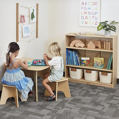 ECR4Kids Classic Bookcase, 36in, Adjustable Shelves, Natural