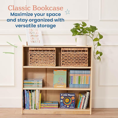 ECR4Kids Classic Bookcase, 36in, Adjustable Shelves, Natural