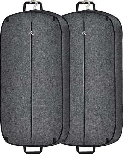 Heavy Duty Waterproof Garment Bag for Travel, Tear Resistance Suit Bag for Men Travel for Suits, Tuxedos, Coats, Uniform. 42 inch, Darkgrey, 2 Pack.…