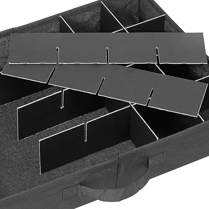 HOLDN’ STORAGE Christmas Ornament Storage Box with Dividers, Holds 72 Ornaments (3 Inch), Large Ball Storage Container with 3 Removable Trays, Durable and Portable - Gray
