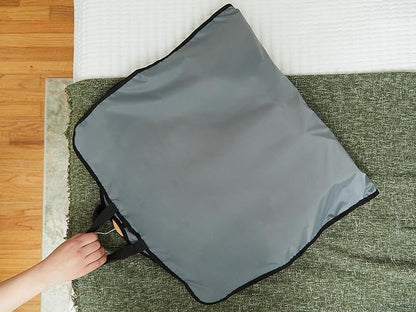 Covermates Keepsakes Garment Bag Set - Premium Polyester - Full Length Zipper - ID Window - Carrying Handles - Closet Storage, Grey