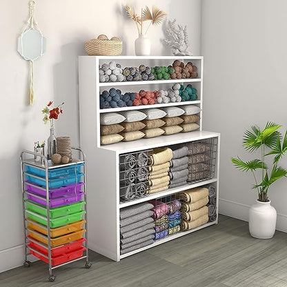 ECR4Kids 10-Drawer Value Mobile Oraganizer, Storage Cart, Assorted