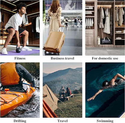 Vacuum Bag for Travel,2025 New Travel Vacuum Bags for Luggage,Compression Packing Cubes with Pump,Foldable and Portable,Compression Suitcase for Camping/Fitness/Beach/Moving