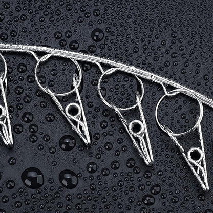 Toplife Clothes Hanger with 10 Clips, Stainless Steel, Windproof, for Drying Socks, Bras, Underwears, Baby Clothes, Hats, Scarfs, Towels, Pants and Gloves, Set of 4 (Indoors)