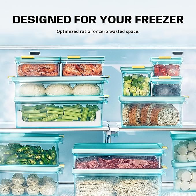 LocknLock HFL106 Freezer Fit Plastic Food Storage Container with Lid for Kitchen, Lunch, Meal Prep, and Leftovers, BPA-Free, Airtight, Leakproof, Microwave, Dishwasher-Safe, 3.5L