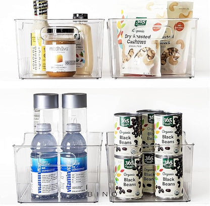 BINO | The Lodge Collection | Plastic Storage Bins - 2 Pack | Multi-Use Organizer With Built-In Handles | BPA-Free | for Pantry, Home, Fridge, and Freezer Organization