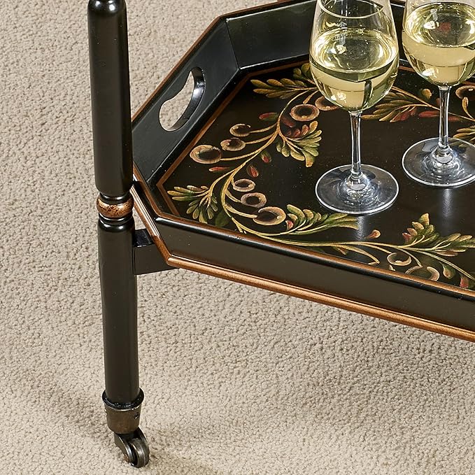 Touch of Class Noble Bounty Serving Cart Black