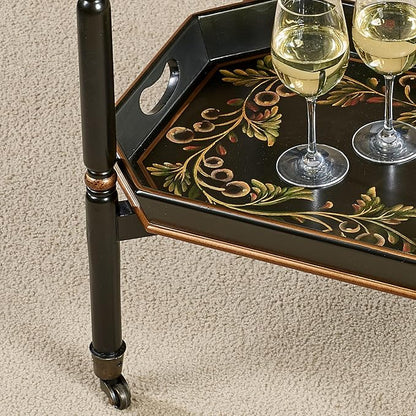 Touch of Class Noble Bounty Serving Cart Black