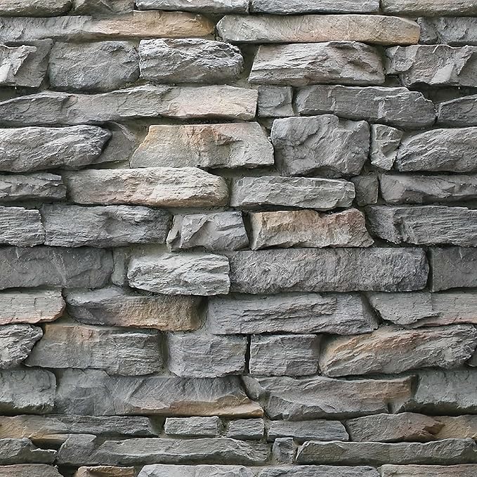 EasyLiner Peel & Stick Decor Removable Peel and Stick Wallpaper - Self Adhesive Decorative Shelf Paper for Cabinets, Walls, Resurfacing Projects - Adhesive Shelf Liner - 20in x 18ft - Stone