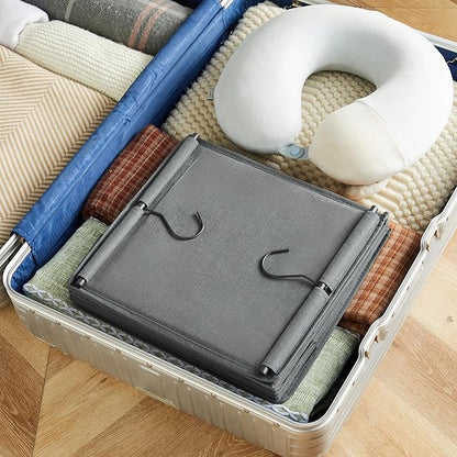 MAX Houser 6 Tier Shelf Hanging Closet Organizer, Closet Hanging Shelf with 2 Sturdy Hooks for Storage,2 Pack, Foldable (Grey)