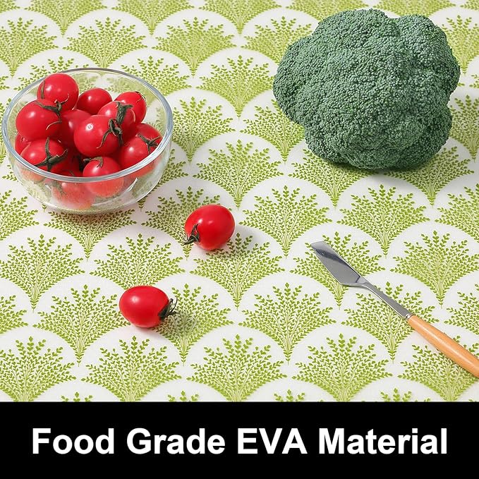 Cooyes Shelf Liners for Kitchen Cabinets, Refrigerator Liners Waterproof & Oil-Proof Kitchen Cupboard Liner Drawer Mats EVA Material Non Adhesive Fridge Liner for Shelves（17.5" W x 78.7" L）