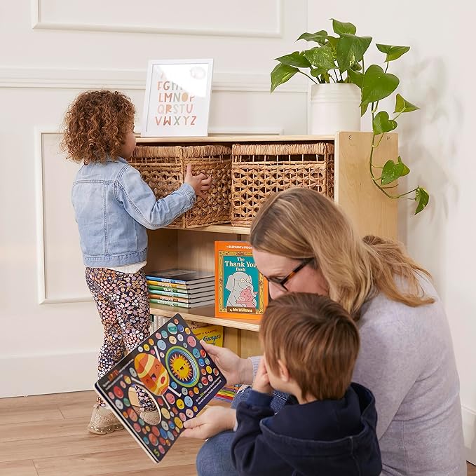 ECR4Kids Classic Bookcase, 36in, Adjustable Shelves, Natural