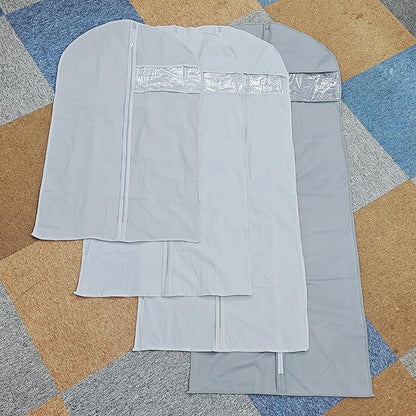 39-Inch Garment Bags Covers,Hanging Clothes Bag, Suit Cover Bags with Clear Window for Hanging Closet Clothes Storage and Travel (Gray-39Inch)