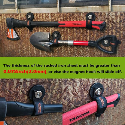 ULIBERMAGNET Strong Magnetic Storage Straps,Heavy Duty Magnetic Garage Storage Tool Organizer,Extension Cord, Cable, Rope,Tools for Garage,Pick-up,RV and Workshop(2 Pack/1.69INCH)