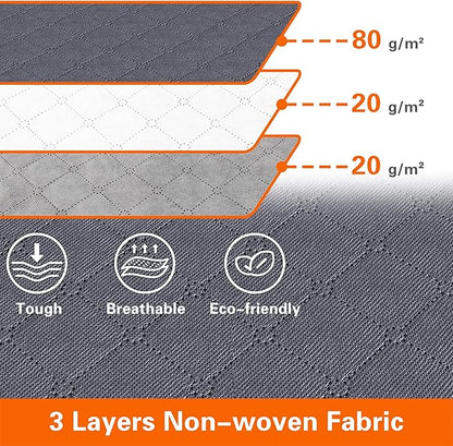 Vieshful 3 Pack Underbed Storage Bags 75L Foldable Clothes Bag Large Capacity Storage Containers with Clear Window Reinforced Handles Zippered Organizer Non-Woven for Comforters Blankets Bedding