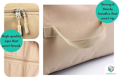 Comforter Storage Bag - Folding Organizer bag for King/Queen Comforters, Pillows, Blankets, Bedding/Quilt, Blanket, Duvet, Mothproof Space Saver; Large Collapsible Organizers, 24"x14"x11"