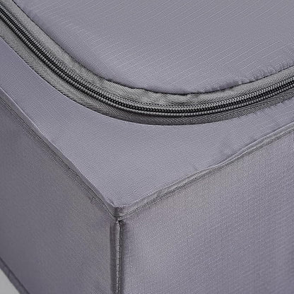 TYEERS Under Bed Storage Containers, Durable Fabric, Washable, Collapsible, Under Bed Storage Bins for Clothes, Blankets, Sheets, Shoes, 27.5x16.5x7 Inches, 6-Pack, Dark Grey