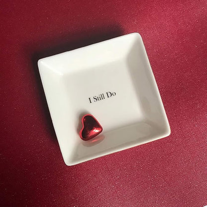 Simply Charmed I Still Do Gift for Wife or Husband – Aniversary or Valentine's Day Gift - Ceramic Jewelry Dish or Ring Holder – Elegant Trinket Tray