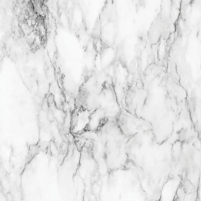 EasyLiner Peel & Stick Decor Removable Peel and Stick Wallpaper - Self Adhesive Decorative Shelf Paper for Cabinets, Walls, Resurfacing Projects - Adhesive Shelf Liner - 20in x 18ft - Gray Marble