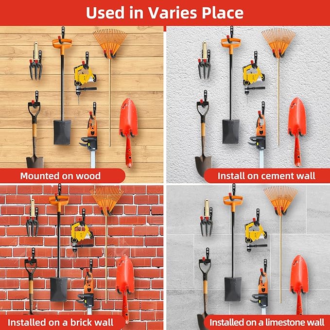 6 PCS Heavy Duty Garage Wall Hooks for Hanging, Loading Capacity 200 LBS for Storage Hooks, 3.8inch Hanging Hook for Garage Organization,Wall Mount Utility J Hook with Wall Anchors and Screws