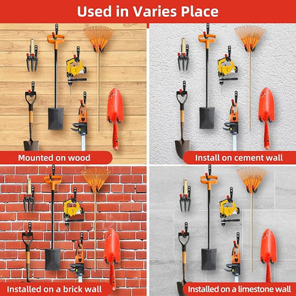 6 PCS Heavy Duty Garage Wall Hooks for Hanging, Loading Capacity 200 LBS for Storage Hooks, 3.8inch Hanging Hook for Garage Organization,Wall Mount Utility J Hook with Wall Anchors and Screws