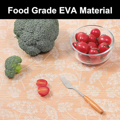 Cooyes Shelf Liners for Kitchen Cabinets, Refrigerator Liners Waterproof & Oil-Proof Kitchen Cupboard Liner Drawer Mats EVA Material Non Adhesive Fridge Liner for Shelves（23.6" W x 118" L）