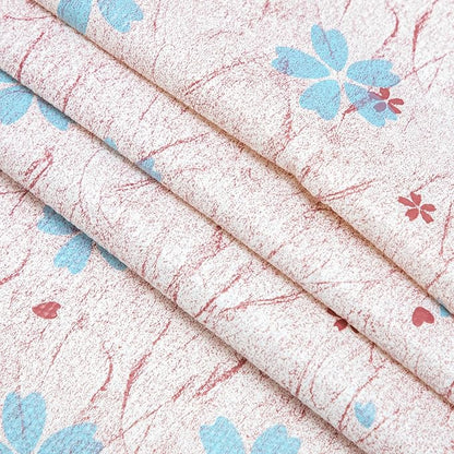 RAY STAR 12X120 Inch Shelf Liner for Kitchen Cabinets, Non-Adhesive Cabinet Liner Washable, PVC Drawer Liner for Dresser Non-Slip Bathroom (Blue-Floral)(4 Roll)
