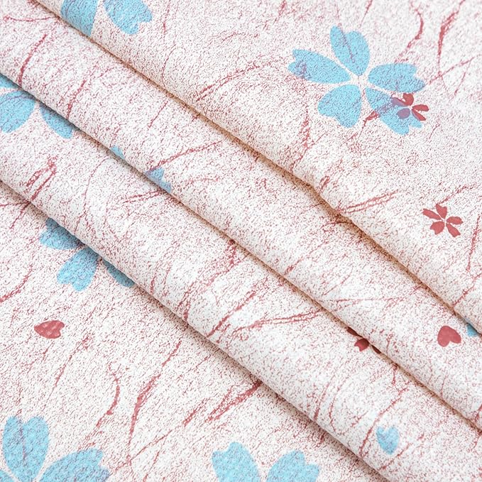 RAY STAR 18X96 Inch Shelf Liner for Kitchen Cabinets, Non-Adhesive Cabinet Liner Washable, PVC Drawer Liner for Dresser Non-Slip Bathroom (Blue-Floral)(4 Roll)