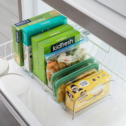 YouCopia FreezeUp Freezer Rack, BPA-Free Clear Fridge Organizer with Adjustable Dividers and Handles for Frozen Food Box and Meal Storage, 15