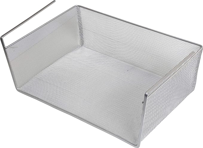 YBM Home Under Shelf Basket - Mesh Stainless Steel Storage Under Cabinet Hanging Basket Rack Maximize Space in Cabinets, Pantry Room, Bathroom, Laundry Room, and More, 1131