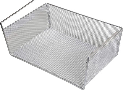 YBM Home Under Shelf Basket - Mesh Stainless Steel Storage Under Cabinet Hanging Basket Rack Maximize Space in Cabinets, Pantry Room, Bathroom, Laundry Room, and More, 1131