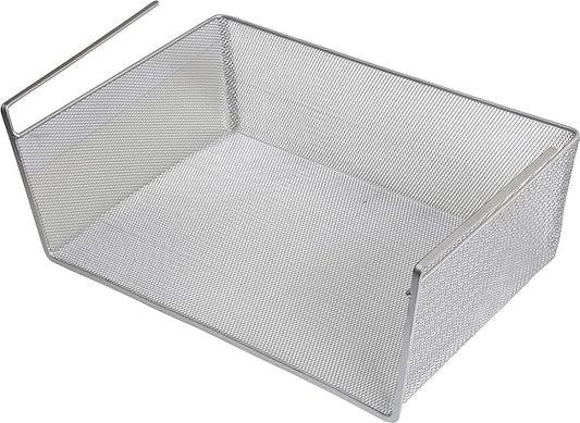 YBM Home Under Shelf Basket - Mesh Stainless Steel Storage Under Cabinet Hanging Basket Rack Maximize Space in Cabinets, Pantry Room, Bathroom, Laundry Room, and More, 1131